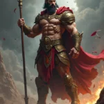 Ares: Powerful Greek God of War, ready for war.